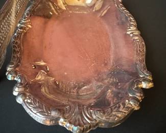 silver-plated tray