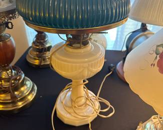 vintage electrified hurricane lamp