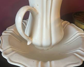 vintage pitcher and wash basin set