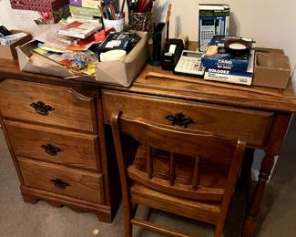 Desk and office supplies