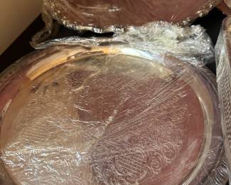 Vintage silver plates