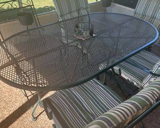 wrought iron patio dining set