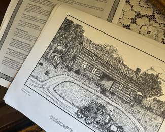 Print of "Duncan's Tavern" by artist H. Price Smith, created for the Simpson County Celebration of the Kentucky Bicentennial in 1992.