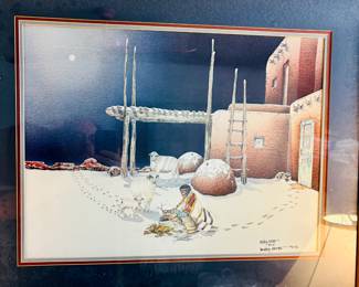Rare Artist Proof/Signed Shirley Estes "The Shepherd's Care".
