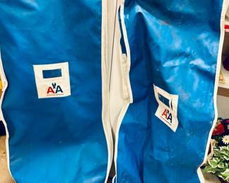 Vintage American Airlines Blue Vinyl Golf Bag Travel Bag Logo Zipper