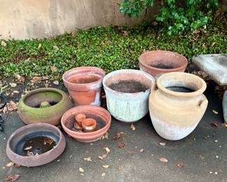 Selection of Large Clay Pots.