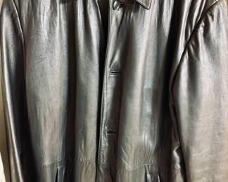 Roundtree and Yorke Leather Coat.