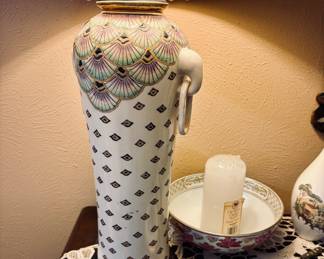 MCM Peacock Decorative Lamp. 2 Available.