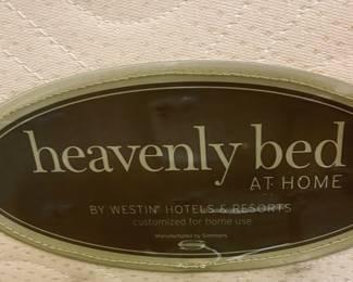 King Size Heavenly Bed by Westin Hotel.