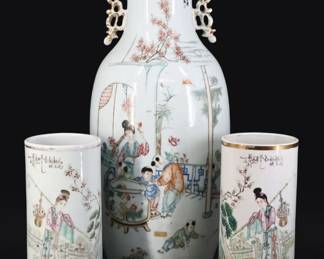 Chinese Vase and Hat Stands