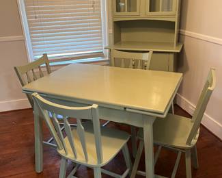 $500 Vintage dinette set-extendable table, 4 chairs, 1-piece hitch.   Separately the table and chairs are $300, the hutch $200