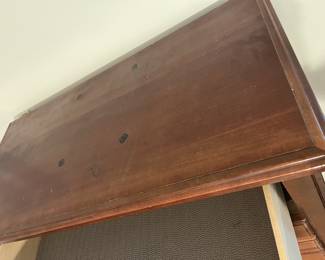$150 Vaughan-Bassett solid wood dresser; 54 1/4 inches high by 38 1/4 inches wide by 18 1/2 inches deep