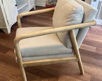 $350 Pair of like new Tufeld Wood Armchairs from Threshold Target brand- 32.5 Inches (H) x 21.75 Inches (W) x 30 Inches (D)