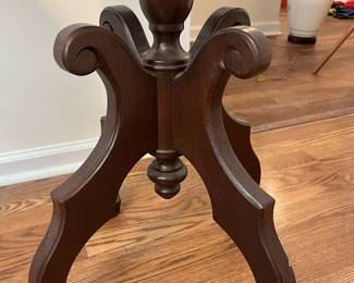 $450 Pair of antique Victorian marble top side tables; 29" H x 22"