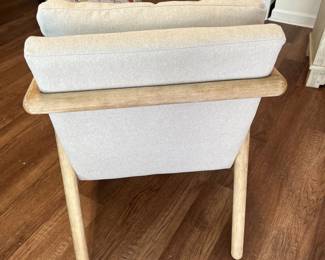 $350 Pair of like new Tufeld Wood Armchairs from Threshold Target brand- 32.5 Inches (H) x 21.75 Inches (W) x 30 Inches (D)