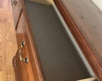 $150 Vaughan-Bassett solid wood dresser; 54 1/4 inches high by 38 1/4 inches wide by 18 1/2 inches deep