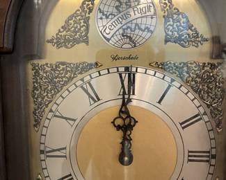 $200 Herschede Tempus Fugit grandfather clock, 74" tall