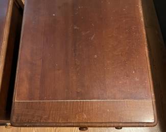 $100 Pair of Hammary by La-Z-Boy wood nightstands/end tables; 20 inches wide by 26 inches deep by 23 inches high each