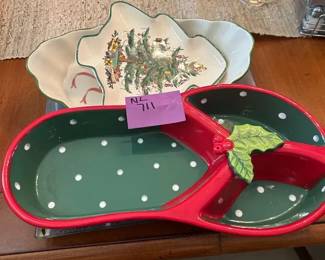 Lot Of 4 Unique Serving Plates