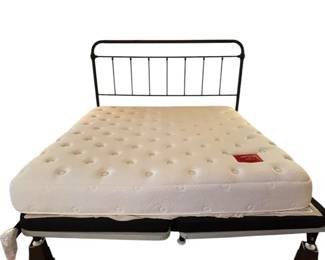 King Black Metal Bedframe With Mattress 