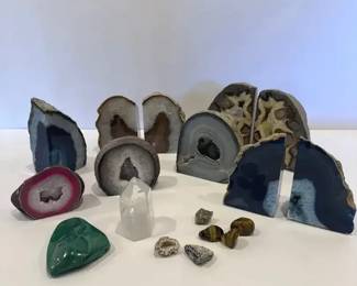 Collection of Polished Agate Crystal Specimens