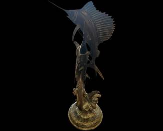Bronze Marlin Statue