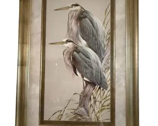 Framed Artwork Pair of Herons
