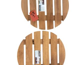 Pair of Wooden Plant Stands Risers