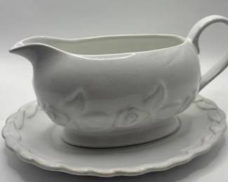 Christian Dior French Country Rose Gravy Boat and Underplate
