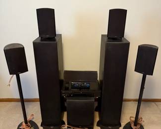 Klipsch and Definitive Stereo Speaker System with Teac CD Player and Pyle Amplifier