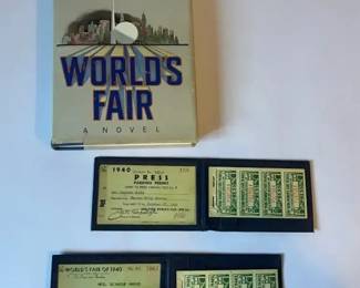 1940 New York Worlds Fair Press Passes  Parking Permit Set w ID Card  E.L. Doctorow Worlds Fair