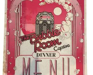 Vintage Menu The Bubble Room, Captiva Island