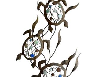 Metal Turtle Hanging Piece Wall Decor