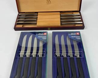 Zwilling J.A. Henckels Steak Knife Lot 18 Pieces, Solingen Germany  Spain, Friodur  Inox Stainle