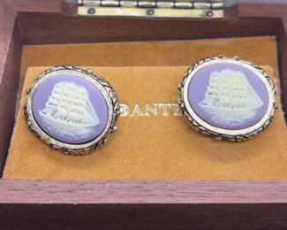 Vintage Dante Cuff Links Sail Boats
