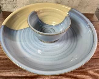 Handcrafted Pottery Bowl And Platter Made By Bear Hill Pottery In Newton Connecticut 