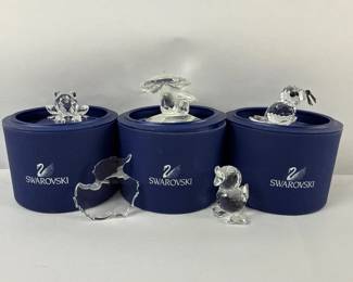 Swarovski Crystal Animal Miniature Figurines Collection with Boxes