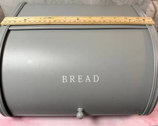 Bread Box For Kitchen Countertop Metal Gray