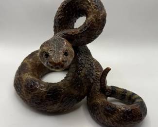Western Diamondback Rattlesnake Statue 6 Inches High 