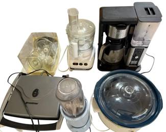 Lot Of Small Kitchen Appliances Including Kitchenaid Food Processor 