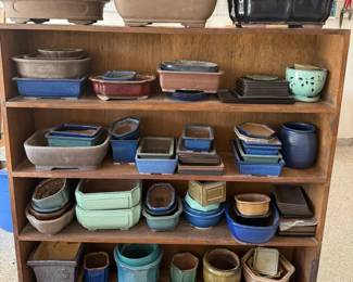 Huge collection Of Ceramic Bonsai Planters Assorted Sizes, Shapes  Colors