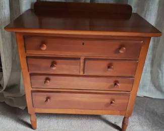 Matching pair of Lexington Solid Wood 5Drawer Chest of Drawers  Classic Dovetail Construction