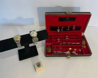 Vintage Mens Jewelry  Watch Collection  Cufflinks, Tie Bars, Rings, Watches  Accessories