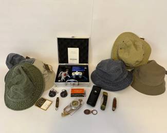 Outdoor Explorer Bundle Bucket Hats, Compasses  Headlamp