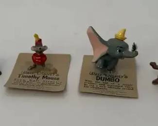 Rare Porcelain Disney Figurines Dumbo, Timothy Mouse, Chip and Dale