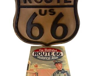 Route 66 Dcor Sign  Historical Atlas Book