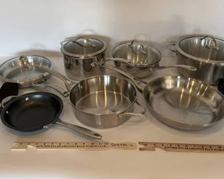 Calphalon Stainless Steel Cookware Set with Utensils MultiPiece