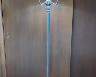 Vintage MidCentury 3Light Torchiere Floor Lamp with Shade  Chrome  Glass Accents