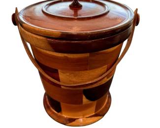 Vintage Ice Bucket with Lid and Handle