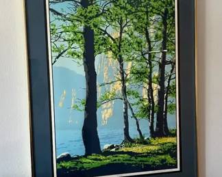 Signed Limited Edition Print Along the Path to Peters Playyard  64 125 1988 Framed Landscape 